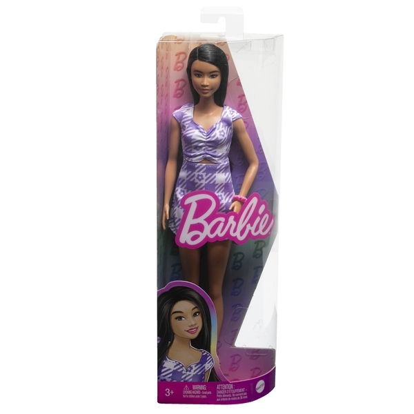 Кукла Barbie Fashionistas в платье с фигурным вырезом (HPF75) - Pampik - 6