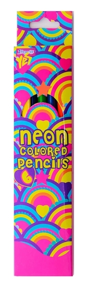 Олівці кольорові Yes Неонові, 6 шт (5060487838898) - Pampik