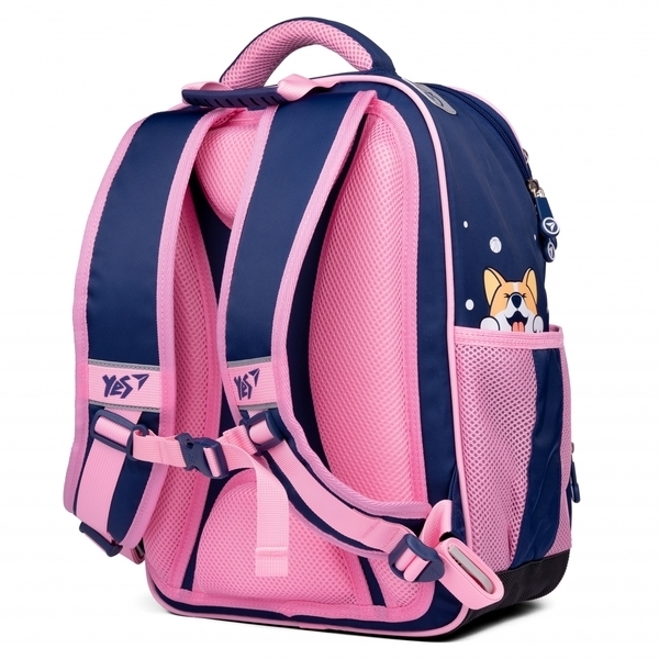 Рюкзак для дівчаток YES S-105 Corgi, 39х29х15 см, рожевий/синій (558986) - Pampik - 2