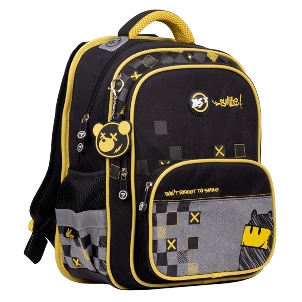 Рюкзак YES S-72 Don't foget to smile для хлопчиків, 38х30х15 см, чорний (554124) - Pampik