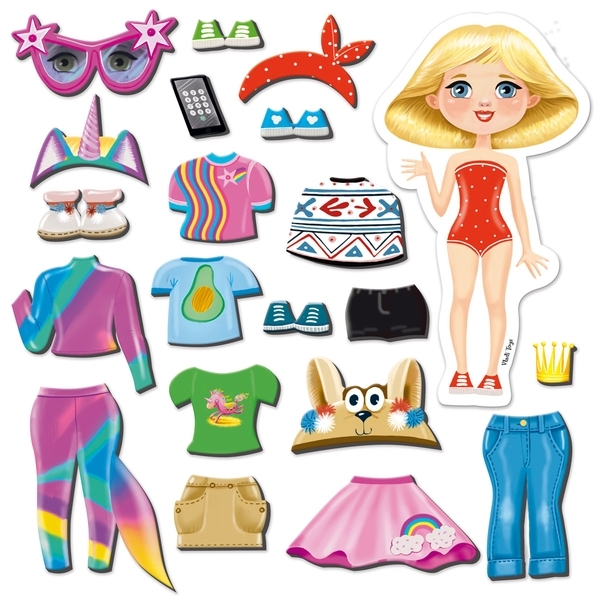 Магнитная игра одевалка Vladi Toys Trendy Girl в папке (VT3204-32) - Pampik - 3