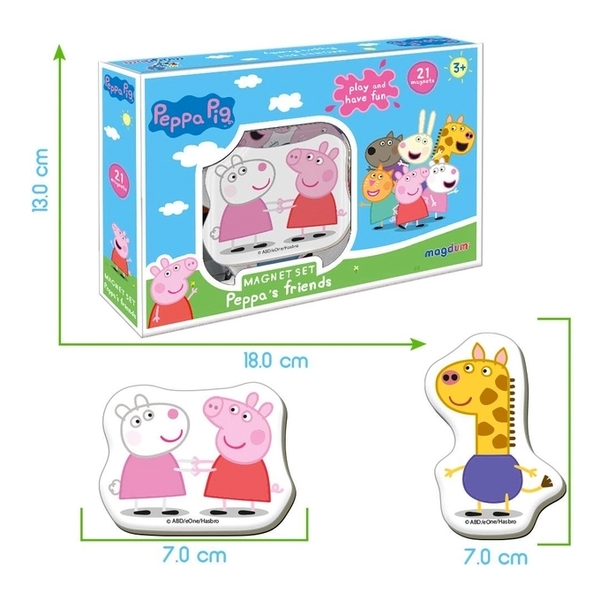 Набор магнитов Magdum Свинка Пеппа Друзья Пеппы (МЭ 5031-02) - Pampik - 4