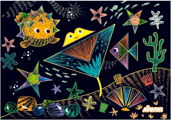 Набір для творчості Avenir скретч-арт Життя в океані, 2 рівень (CH211792) - Pampik - 7