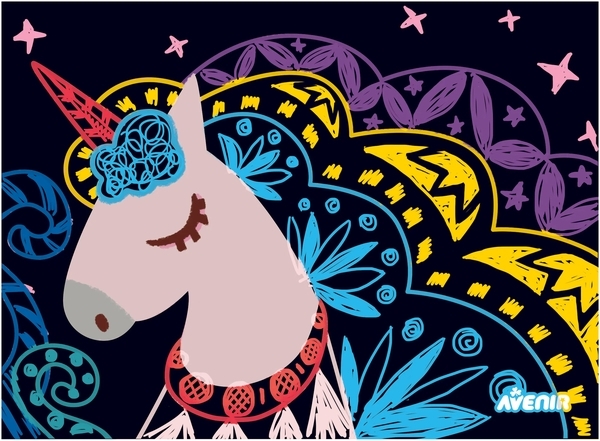 Набір для творчості Avenir скретч-арт Чарівні єдиноріжки, 4 аркуші (CH221571) - Pampik - 5