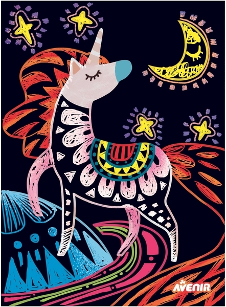 Набір для творчості Avenir скретч-арт Чарівні єдиноріжки, 4 аркуші (CH221571) - Pampik - 4