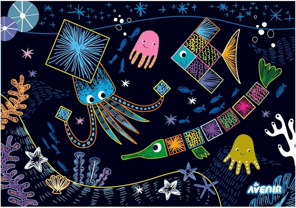 Набір для творчості Avenir скретч-арт Життя в океані, 2 рівень (CH211792) - Pampik - 3