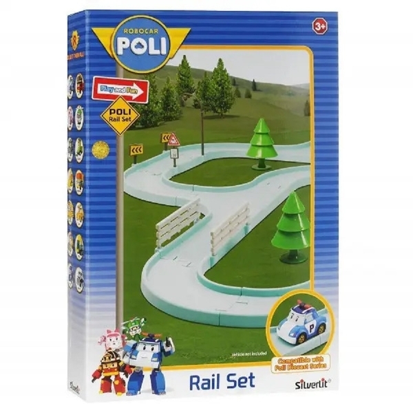 Великий гоночний трек для металевих машин "Poli Rail Set" Robocar Poli (83250) - Pampik