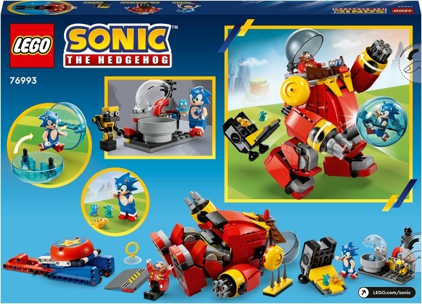 Конструктор LEGO Sonic the Hedgehog Соник проти смертельного робота-яйця доктора Егмана, 615 деталей (76993) - Pampik - 3