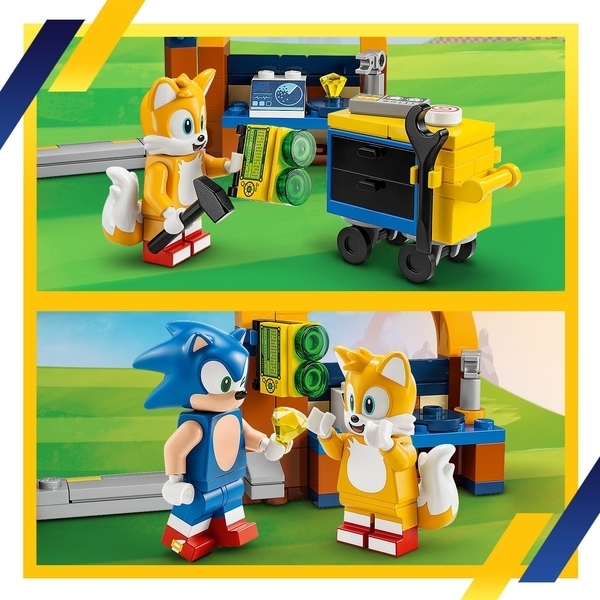 Конструктор LEGO Sonic the Hedgehog Майстерня Тейлз та літак Торнадо, 376 деталей (76991) - Pampik - 7