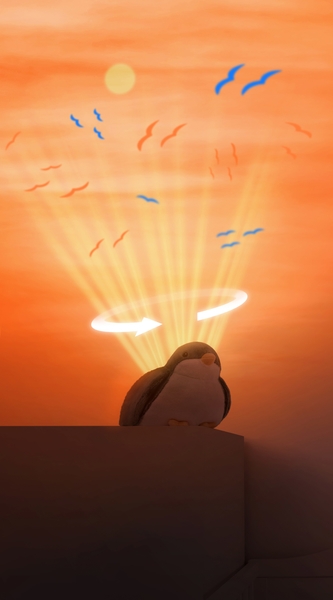 Ночник-проектор Zazu Птичка Шелли с подвижной проекцией и мелодиями (ZA-SHALLY-01) - Pampik - 3