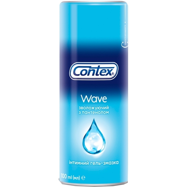 Інтимний гель-змазка Contex Wave зволожуючий з пантенолом, лубрикант, 100 мл - Pampik