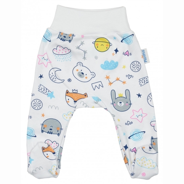 Повзунки Twins, інтерлок, р.62, print, білий з принтом (W-150-TI-62-20) - Pampik