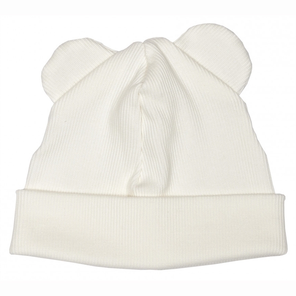 Шапочка Twins Ego з вушками, 6-12 міс., ecru, світло-бежевий (W127-ШTE-202) - Pampik