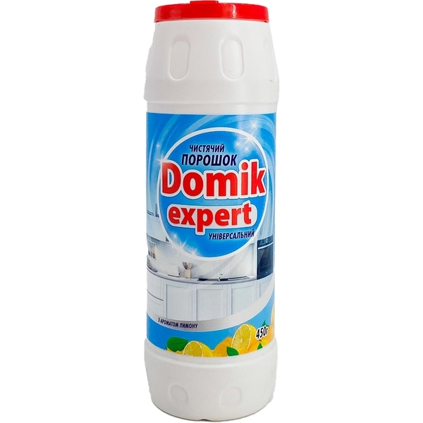 Порошок Domik Expert для чищення універсальний Лимон, 450 г - Pampik