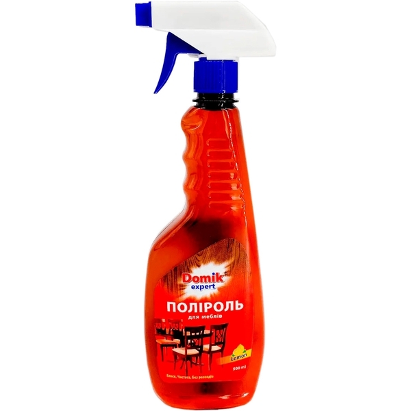 Полироль-спрей Domik Expert для мебели Лимон, 500 мл - Pampik
