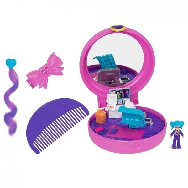 Игровой набор Polly Pocket Тематические прически, розовый (GVM22-1) - Pampik