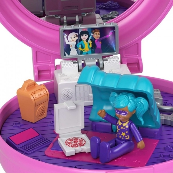 Игровой набор Polly Pocket Тематические прически, розовый (GVM22-1) - Pampik - 2