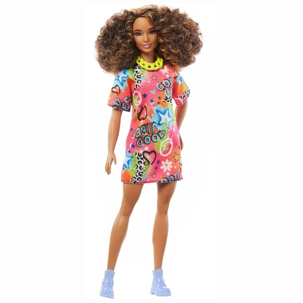 Кукла Barbie Модница в ярком плетье-футболке (HJT00) - Pampik