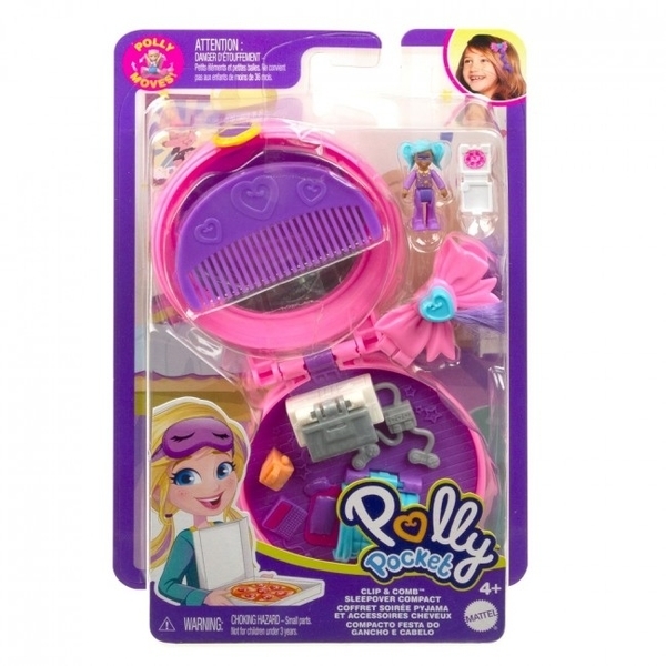 Игровой набор Polly Pocket Тематические прически, розовый (GVM22-1) - Pampik - 4