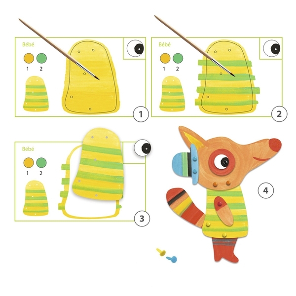 Набор для раскрашивания Djeco Семейка лисиц - Pampik - 6