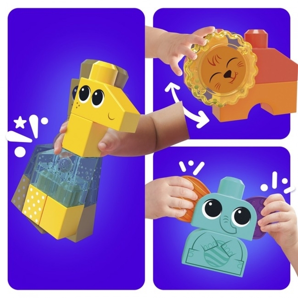 Конструктор Mega Bloks Друзі з Африки, зі звуковими ефектами, 15 ел. (HKN42) - Pampik - 3