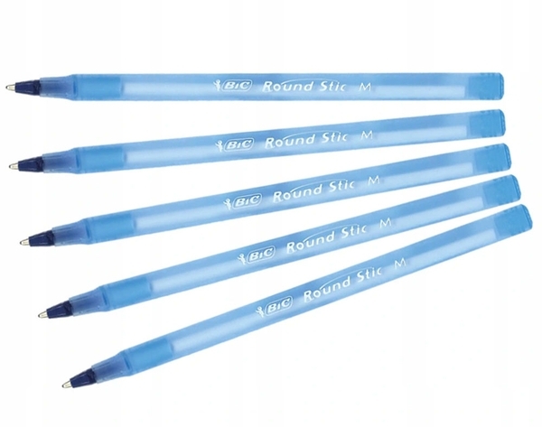 Ручка кулькова Bic Round Stic, синій, 20 шт. - Pampik - 2