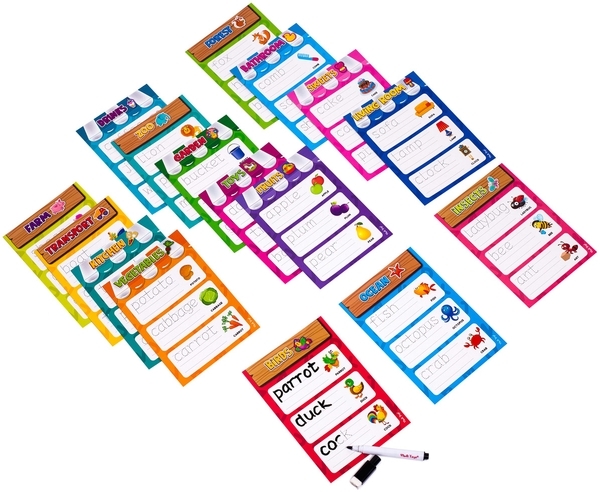 Игра развивающая Vladi Toys Академия развития, Пиши и вытирай. Первые английские слова, укр. (VT5010-24) - Pampik - 2