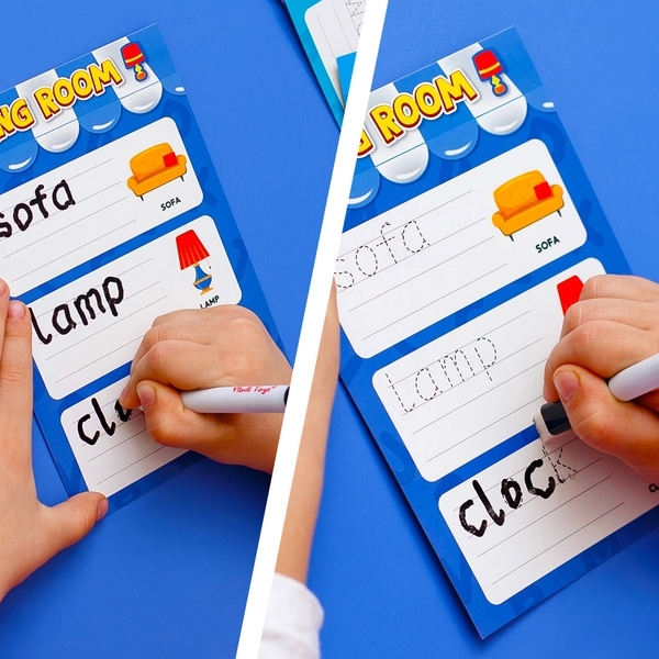 Игра развивающая Vladi Toys Академия развития, Пиши и вытирай. Первые английские слова, укр. (VT5010-24) - Pampik - 4