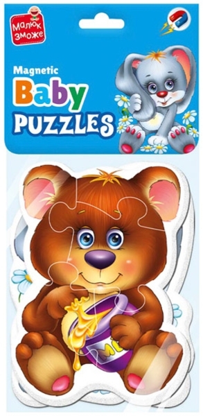 Бебі пазли на магніті Vladi Toys Малюк зможе Лісові жителі, 9 елементів (VT3208-17) - Pampik - 4