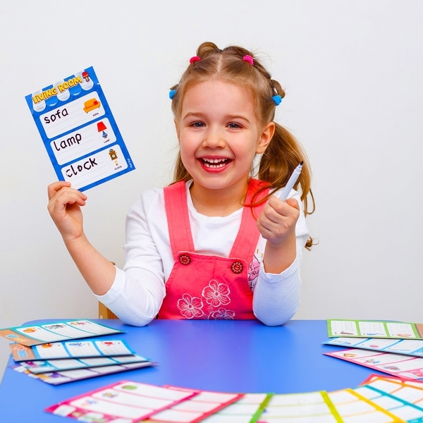 Игра развивающая Vladi Toys Академия развития, Пиши и вытирай. Первые английские слова, укр. (VT5010-24) - Pampik - 6