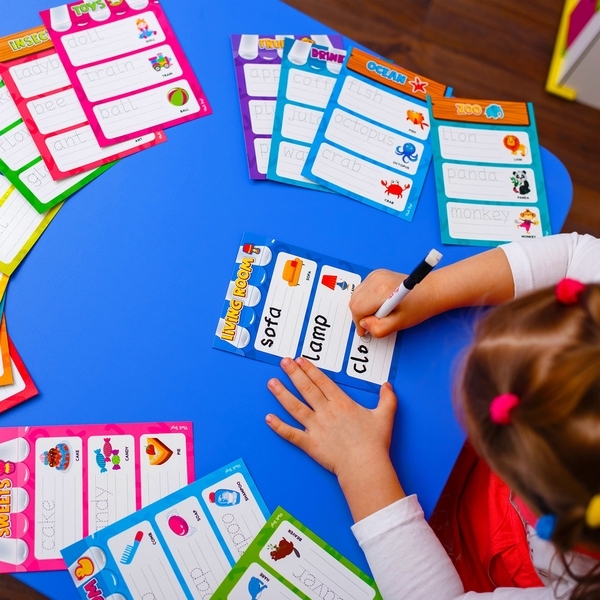 Игра развивающая Vladi Toys Академия развития, Пиши и вытирай. Первые английские слова, укр. (VT5010-24) - Pampik - 5