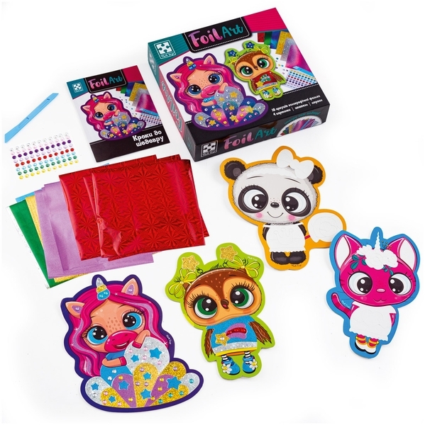 Набір для творчості Vladi Toys Foil Art Чарівні тваринки, укр. (VT4433-10) - Pampik - 2