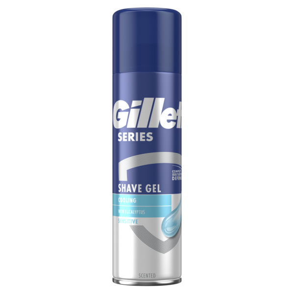 Гель для гоління Gillette Series Охолоджуючий з евкаліптом, 200 мл - Pampik
