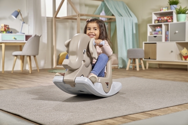 Качалка BIG Слоненок, 85x34x50 см, серый (56787) - Pampik - 7