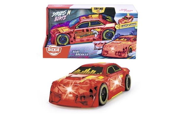 Автомобіль Dickie Toys Швидкісний біт, зі звуком та світлом, 20 см, червоний (3763010) - Pampik - 4