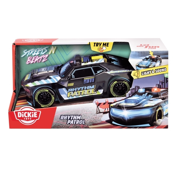 Поліцейська машина Dickie Toys Поліцейський ритм, зі звуком та світлом, 20 см, синій (3763008) - Pampik - 6