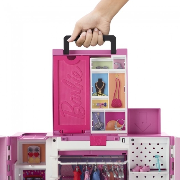 Двухэтажный шкаф мечты с куклой Barbie, 60 см (HGX57) - Pampik - 6