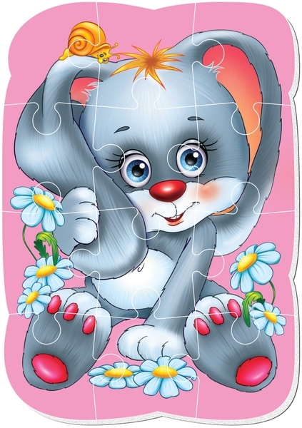 Пазли на магніті Vladi Toys Малюк зможе Зайчик А5, 12 елементів (VT3301-03) - Pampik