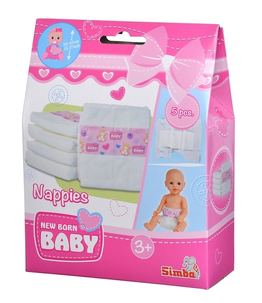 Підгузки для пупса Simba NBB 30-43 см, 5 шт. (5560019) - Pampik - 5