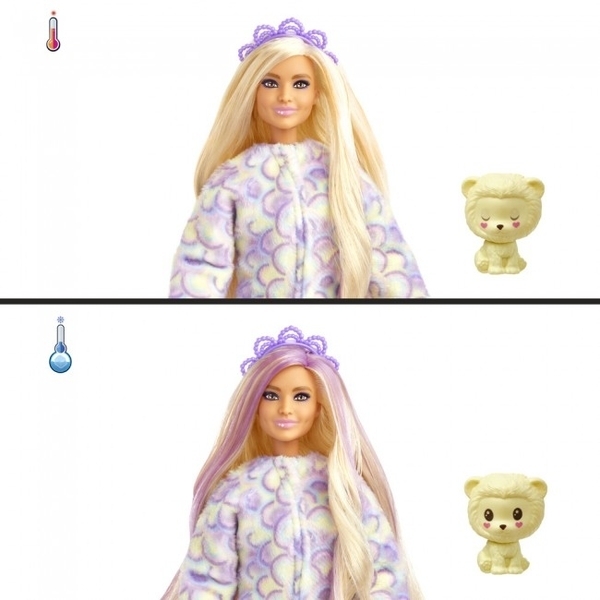 Лялька Barbie "Cutie Reveal" серії "М'які та пухнасті", левеня, 29 см (HKR06) - Pampik - 5