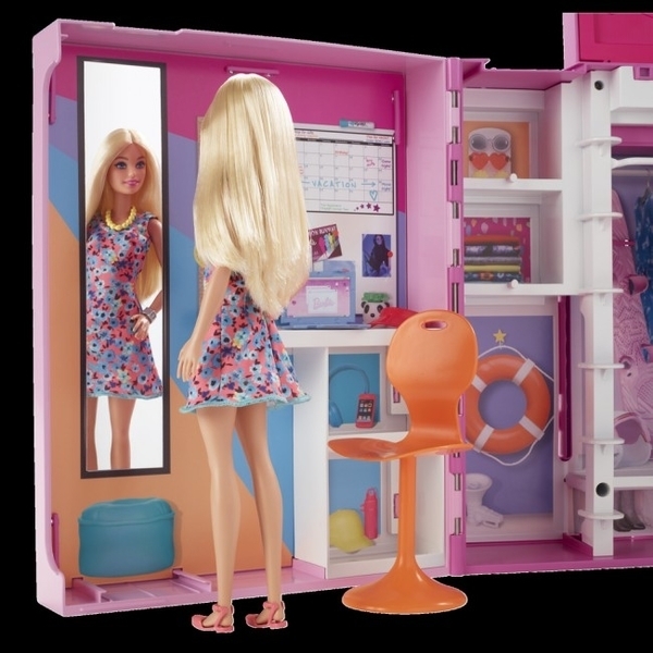 Двухэтажный шкаф мечты с куклой Barbie, 60 см (HGX57) - Pampik - 4