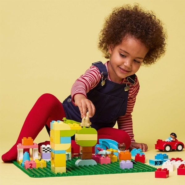 Конструктор LEGO DUPLO Classic® Зелена будівельна пластина, 1 деталь (10980) - Pampik - 4