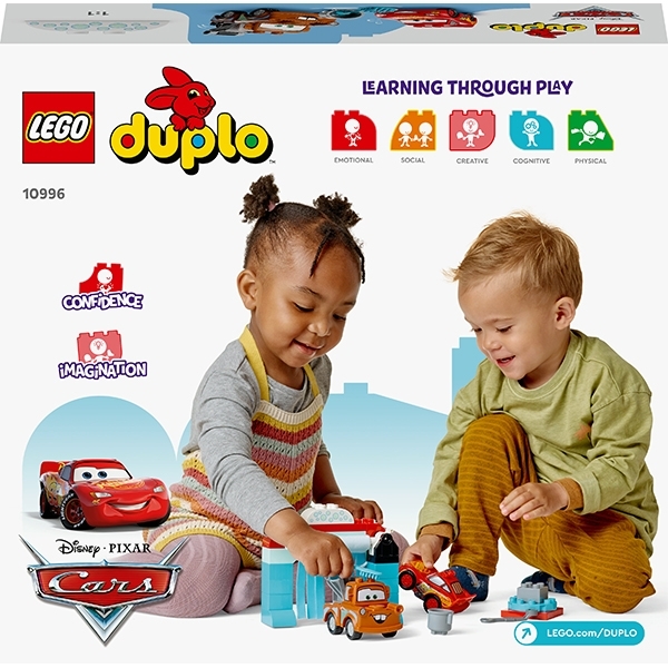 Конструктор LEGO DUPLO Розваги Блискавки МакКвіна та Сирника на автомийці, 29 деталей (10996) - Pampik - 3