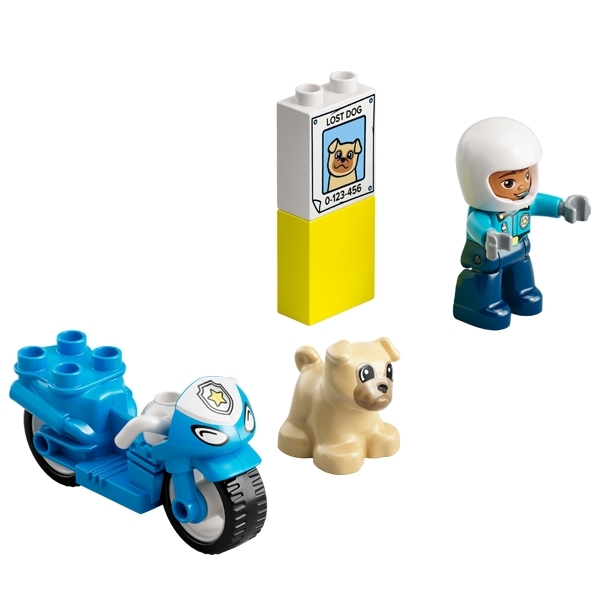 Конструктор LEGO DUPLO Поліцейський мотоцикл, 5 деталей (10967) - Pampik - 3