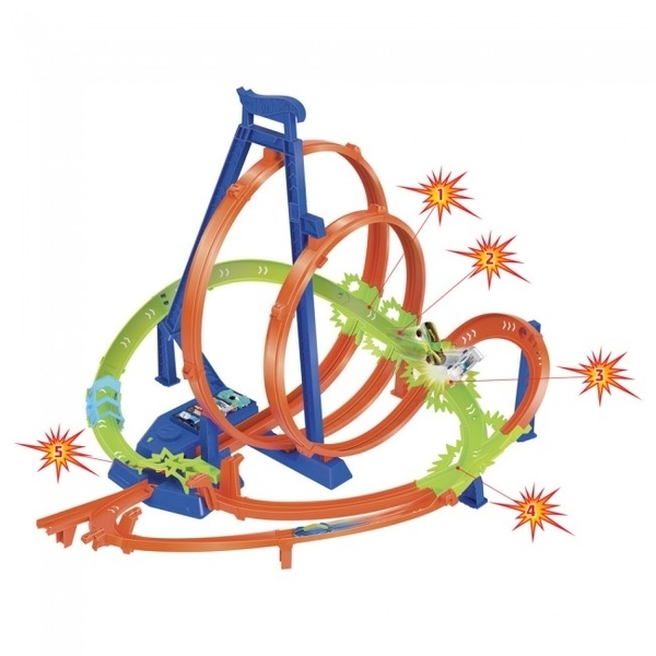 Трек Hot Wheels "Гігантська петля "Шалені зіткнення"", 33х60,5х10,5 см (HNL97) - Pampik - 3