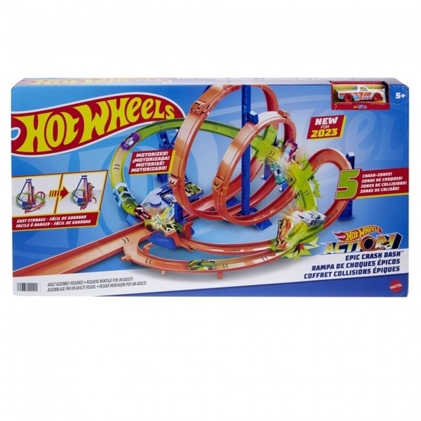 Трек Hot Wheels "Гігантська петля "Шалені зіткнення"", 33х60,5х10,5 см (HNL97) - Pampik - 9