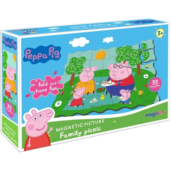 Набор магнитов Magdum Свинка Пеппа Пикник, 35 шт. (МЕ 5031-08) - Pampik