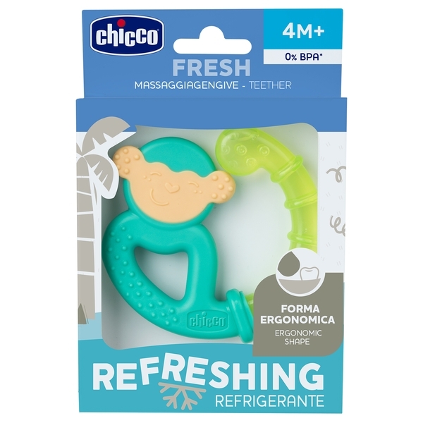 Прорезыватель для зубов Chicco Обезьяна, бирюзовый (28130.30.01) - Pampik - 3