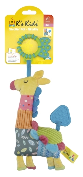 Брязкальце м'яке KS Kids з прорізувачем Жираф (KA10810-HC) - Pampik - 2