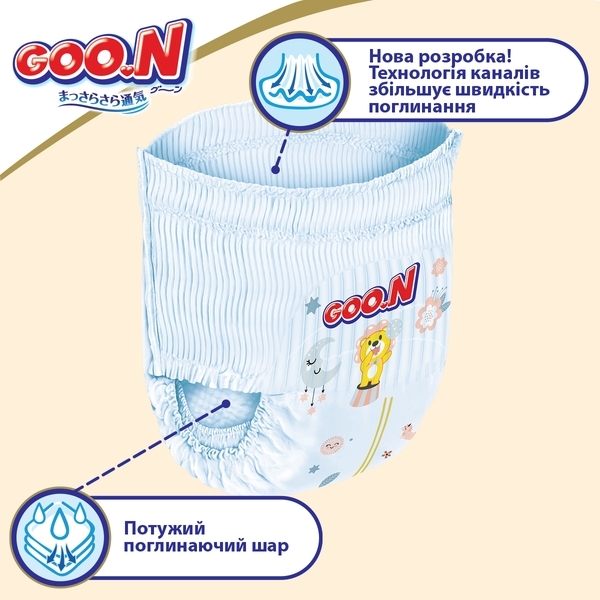 Підгузки-трусики Goo.N Premium Soft 6/XXL (15-25 кг), 60 шт. - Pampik - 5